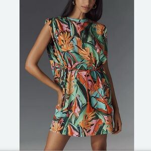 Farm Rio for Anthropologie Colorful Mini Dress Sm